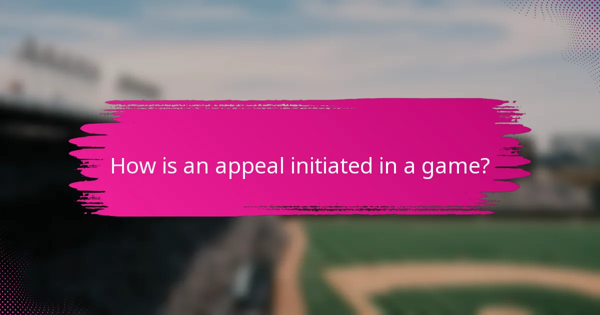 How is an appeal initiated in a game?