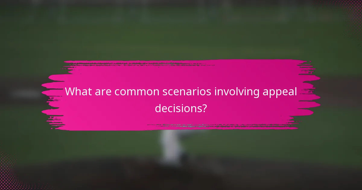 What are common scenarios involving appeal decisions?