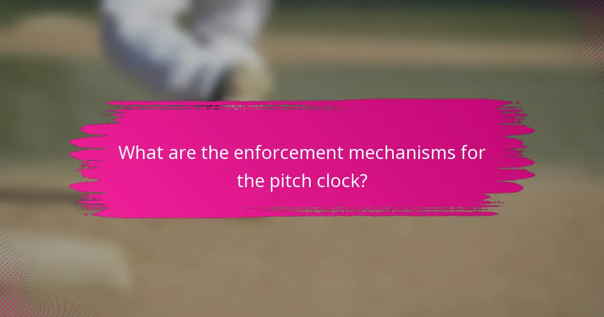 What are the enforcement mechanisms for the pitch clock?